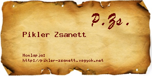 Pikler Zsanett névjegykártya